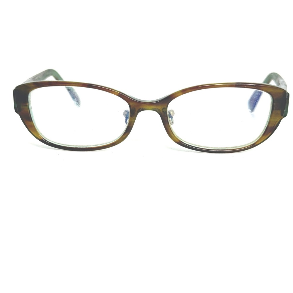 Bevel 3696 Ma-E-Gye Eyeglasses Brown Teal Tortoise Rectangular Frames 50-17